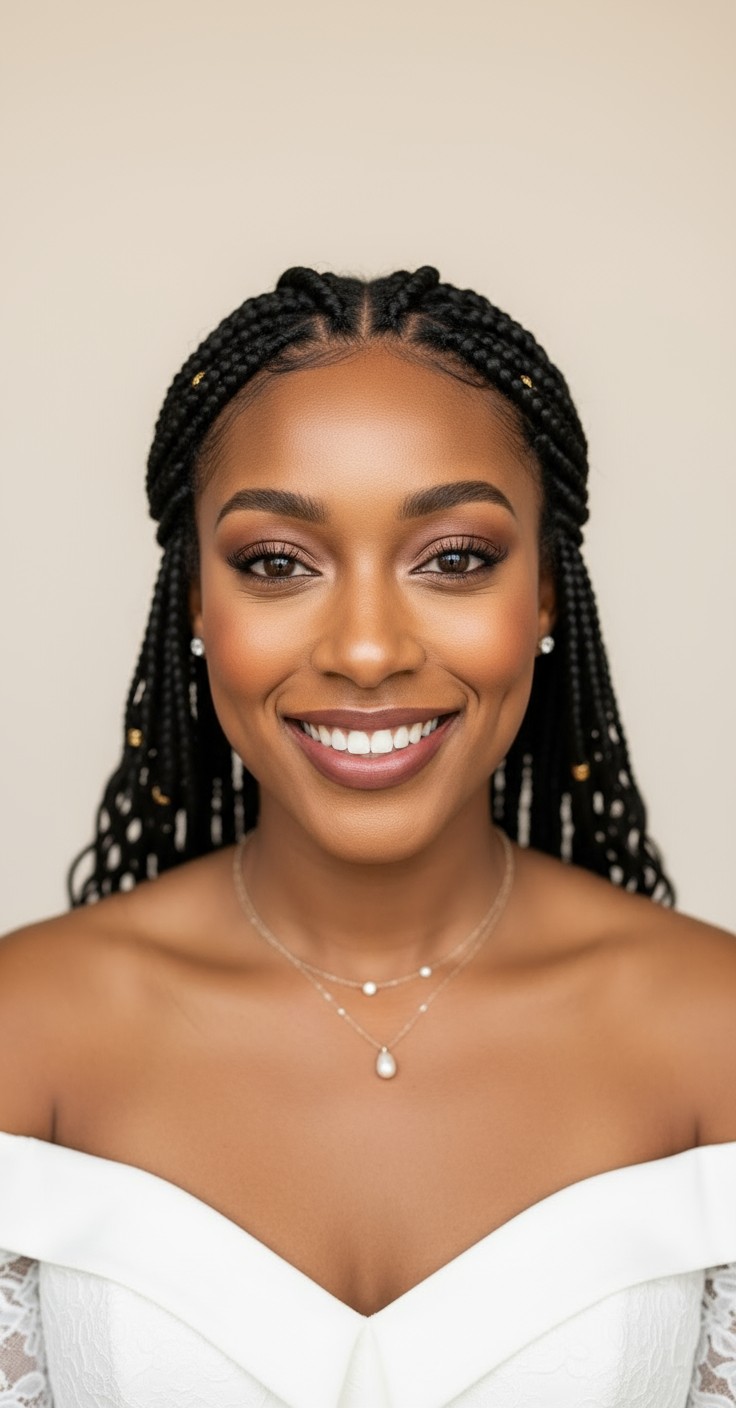 After Knotless Box Braids With Beads